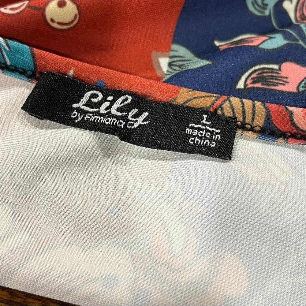 Patchwork Print Floral Rustic Red Long Sleeve Kne… - image 8